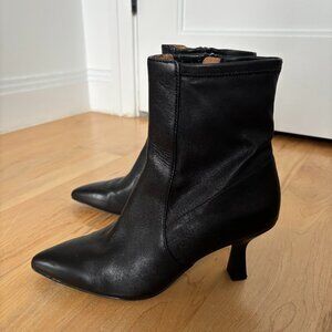 Madewell Justine black leather ankle boot 8.5